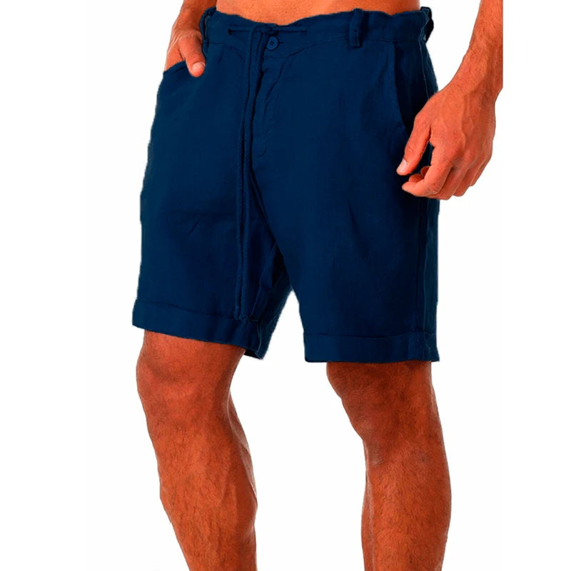 Men's Summer Breathable Linen Trousers, Cotton Linen Pants, Street Fitness Pants S-4XL