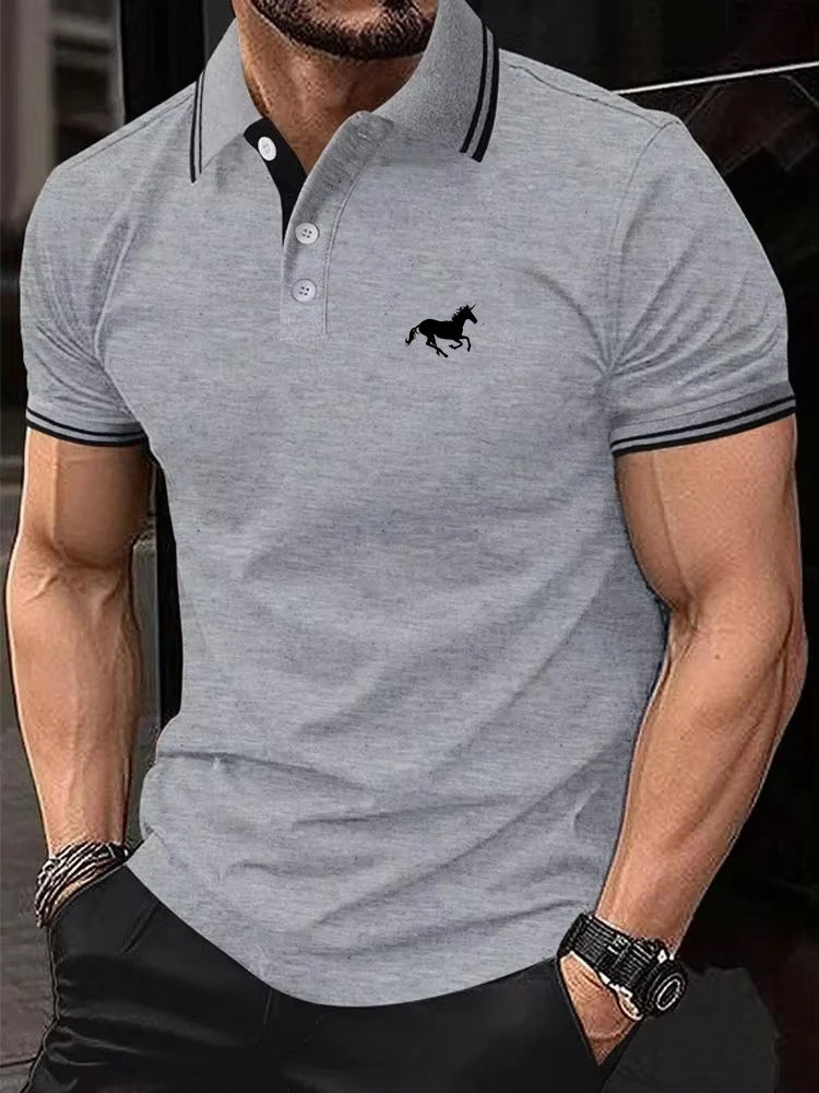 Nueva camiseta clásica de manga corta para hombre, polo de verano, camiseta informal con solapa y botones, tallas grandes S-3XL.