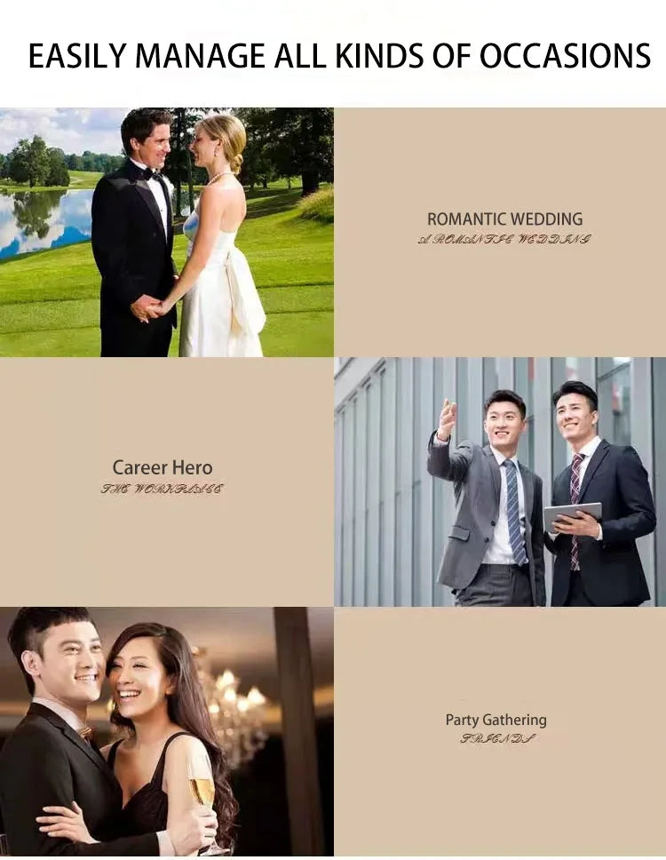 Elegant Wedding Suit Slim Fit Groom Tuxedo 3 Pieces Cheap Formal Men Suit (Jacket+Vest+Pants)