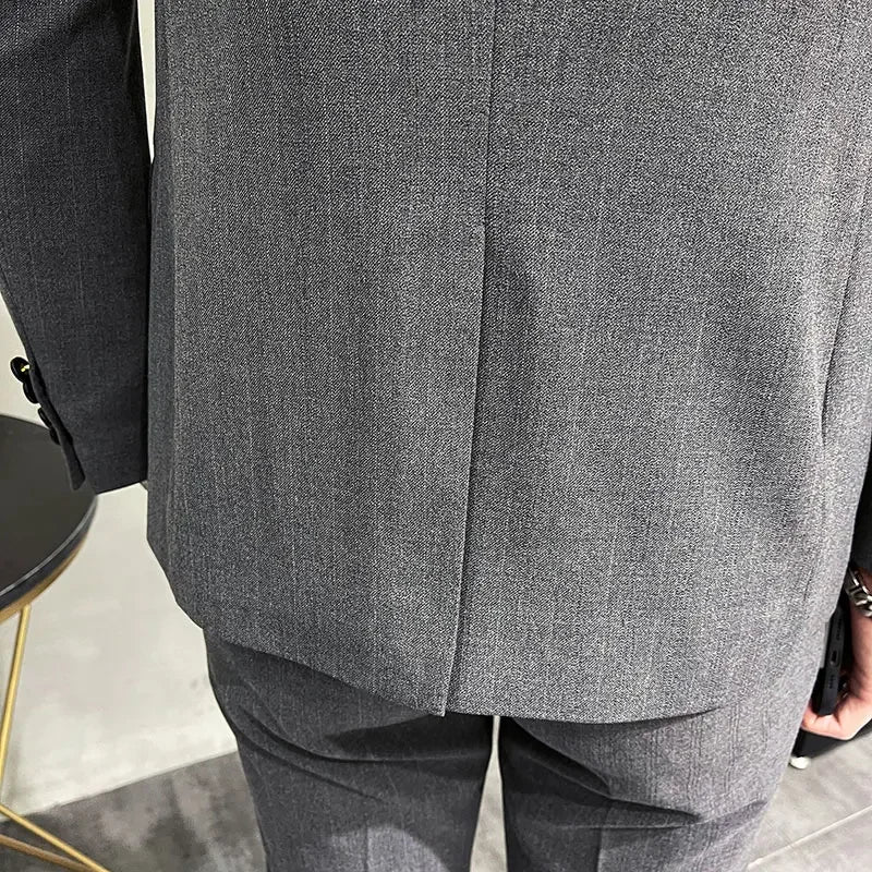 (Terno + Calças) Terno de Noivo de Duas Peças de Alta Qualidade, Casamento, Terno de Alta Qualidade, Negócios, Casual, Banquete, Tudo, Traje Homme De Luxe