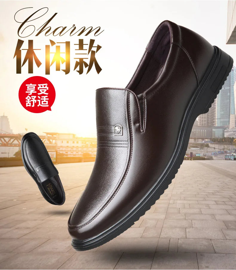 Zapatos formales de cuero de marca de lujo para hombre, mocasines transpirables sin cordones, color negro, talla grande 38-46