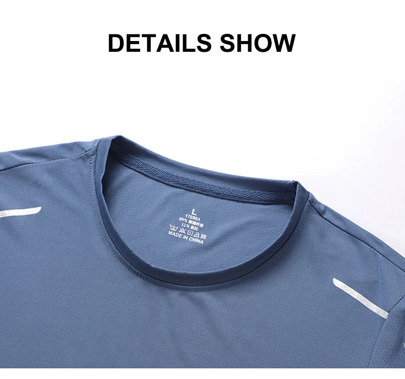 CHRLCK Camisetas masculinas de corrida de secagem rápida, respiráveis, para caminhada, pesca, com elasticidade macia, para esportes ao ar livre, camiseta curta de verão