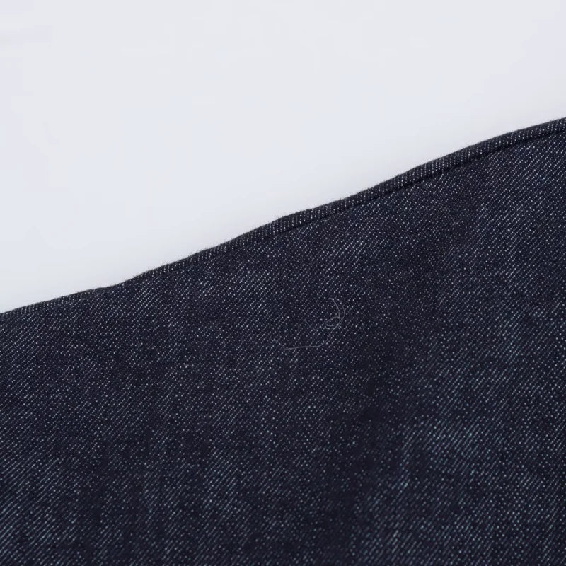 Vestido midi jeans ETJ 2025 traf primavera nova série 1975 com lapela e zíper lateral, moda, cintura franzida, slim, elegante