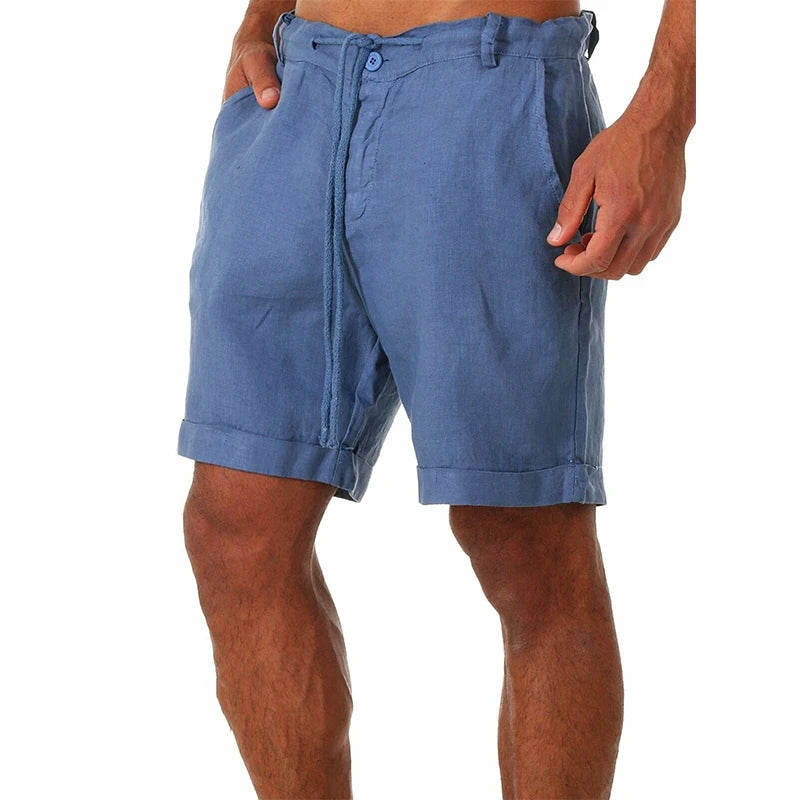 Men's Summer Breathable Linen Trousers, Cotton Linen Pants, Street Fitness Pants S-4XL