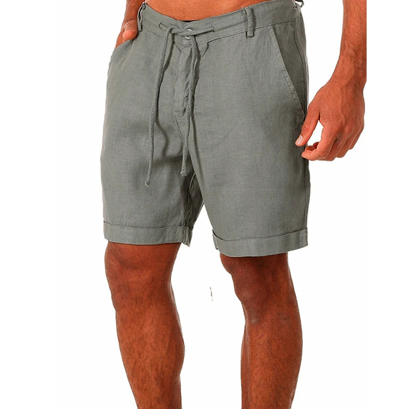 Men's Summer Breathable Linen Trousers, Cotton Linen Pants, Street Fitness Pants S-4XL