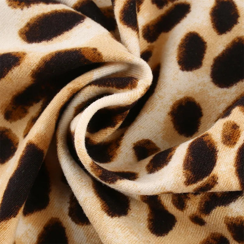 Regatas femininas com estampa de leopardo, costas nuas, trajes rave sensuais, sem mangas, cruzado, com cadarço, top curto, moda urbana de verão