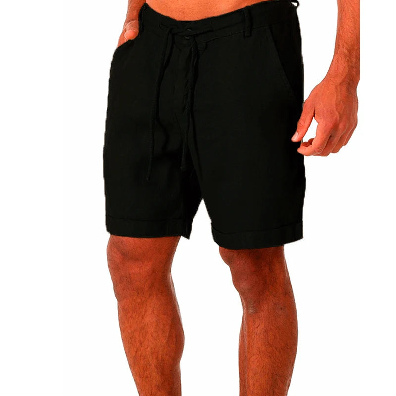 Men's Summer Breathable Linen Trousers, Cotton Linen Pants, Street Fitness Pants S-4XL