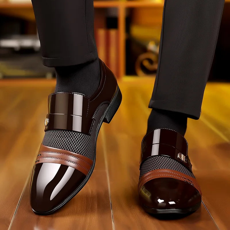 Zapatos Oxford de lujo para hombre, zapatos de boda lacados, zapatos de vestir de punta puntiaguda para hombre, zapatos de negocios clásicos de cuero para hombre, talla grande 38-48