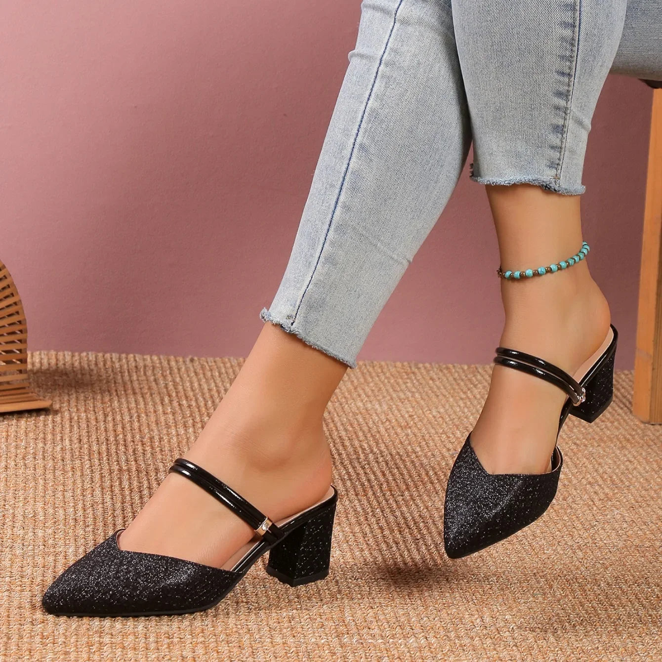 Sandalias de tacón bajo para mujer, moda de verano, tacones altos, planos, sandalias de diseñador para mujer, zapatos de lujo para mujer, zapatos de fiesta de boda