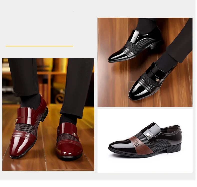 Zapatos Oxford de lujo para hombre, zapatos de boda lacados, zapatos de vestir de punta puntiaguda para hombre, zapatos de negocios clásicos de cuero para hombre, talla grande 38-48