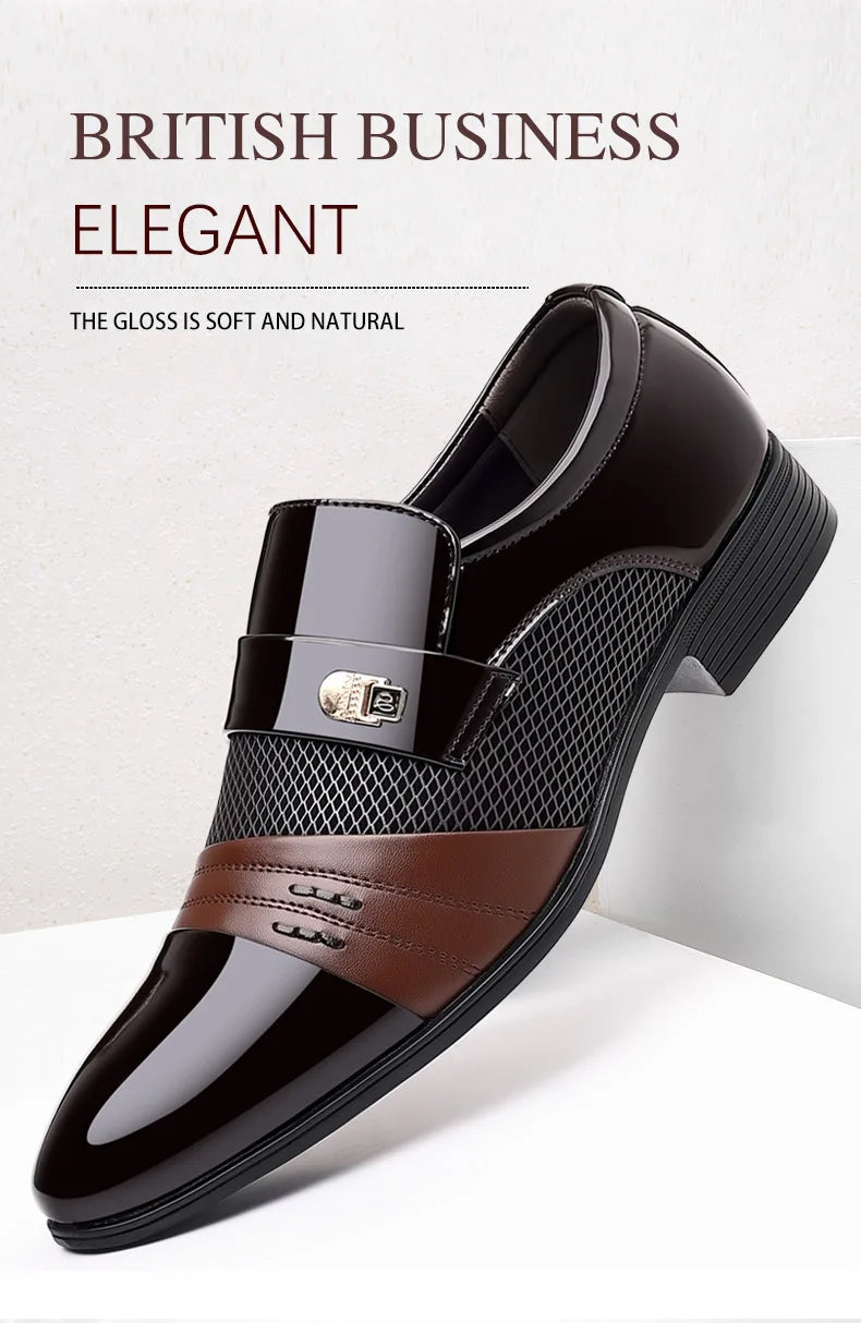 Zapatos Oxford de lujo para hombre, zapatos de boda lacados, zapatos de vestir de punta puntiaguda para hombre, zapatos de negocios clásicos de cuero para hombre, talla grande 38-48