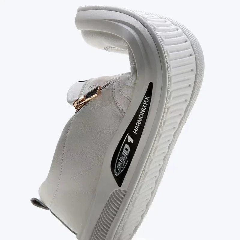 Zapatos casuales de piel sintética para hombre, mocasines de marca de moda, zapatillas de negocios con cremallera, mocasines cómodos, zapatillas deportivas para hombre