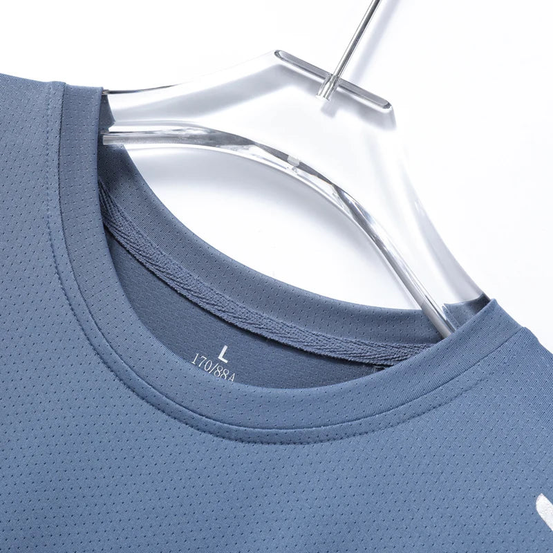 CHRLCK Camisetas de secado rápido para hombre, transpirables, para senderismo, pesca, suaves y elásticas, para deportes al aire libre, cortas, de verano