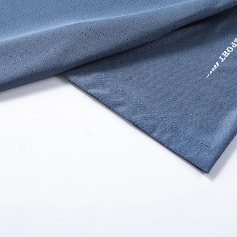 CHRLCK Camisetas de secado rápido para hombre, transpirables, para senderismo, pesca, suaves y elásticas, para deportes al aire libre, cortas, de verano