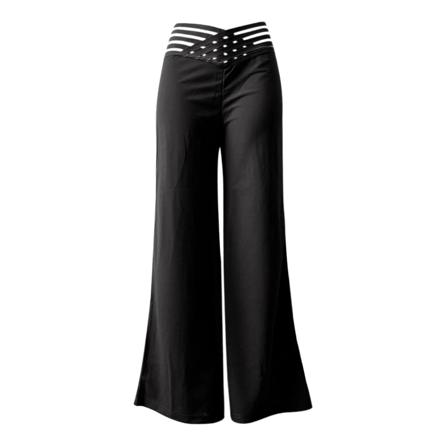 Calças femininas elegantes de cintura alta e pernas largas, primavera/outono, moda feminina, soltas, compridas, casuais, para escritório, sólidas, roupas femininas, novas calças