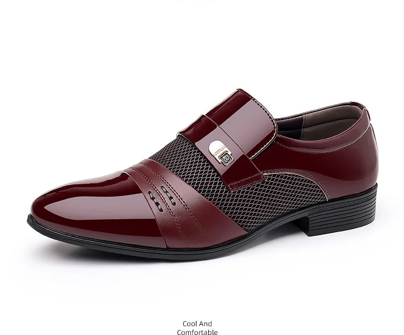 Zapatos Oxford de lujo para hombre, zapatos de boda lacados, zapatos de vestir de punta puntiaguda para hombre, zapatos de negocios clásicos de cuero para hombre, talla grande 38-48