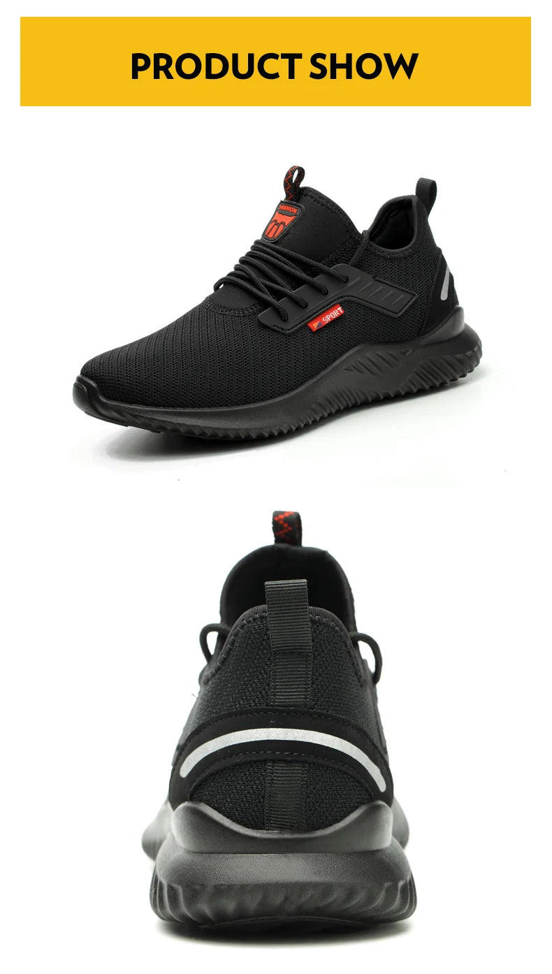Zapatillas de trabajo, zapatos con punta de acero, zapatos de seguridad para hombres, zapatos de trabajo a prueba de pinchazos, botas, calzado indestructible de moda, seguridad
