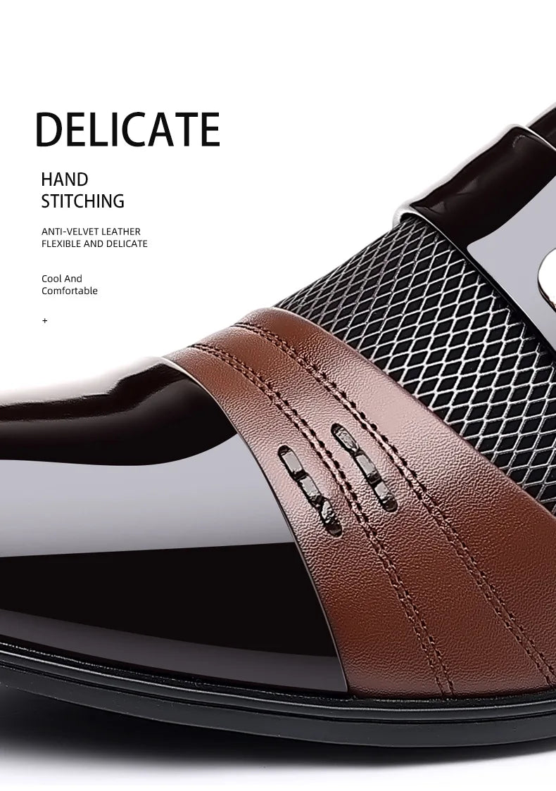Zapatos Oxford de lujo para hombre, zapatos de boda lacados, zapatos de vestir de punta puntiaguda para hombre, zapatos de negocios clásicos de cuero para hombre, talla grande 38-48