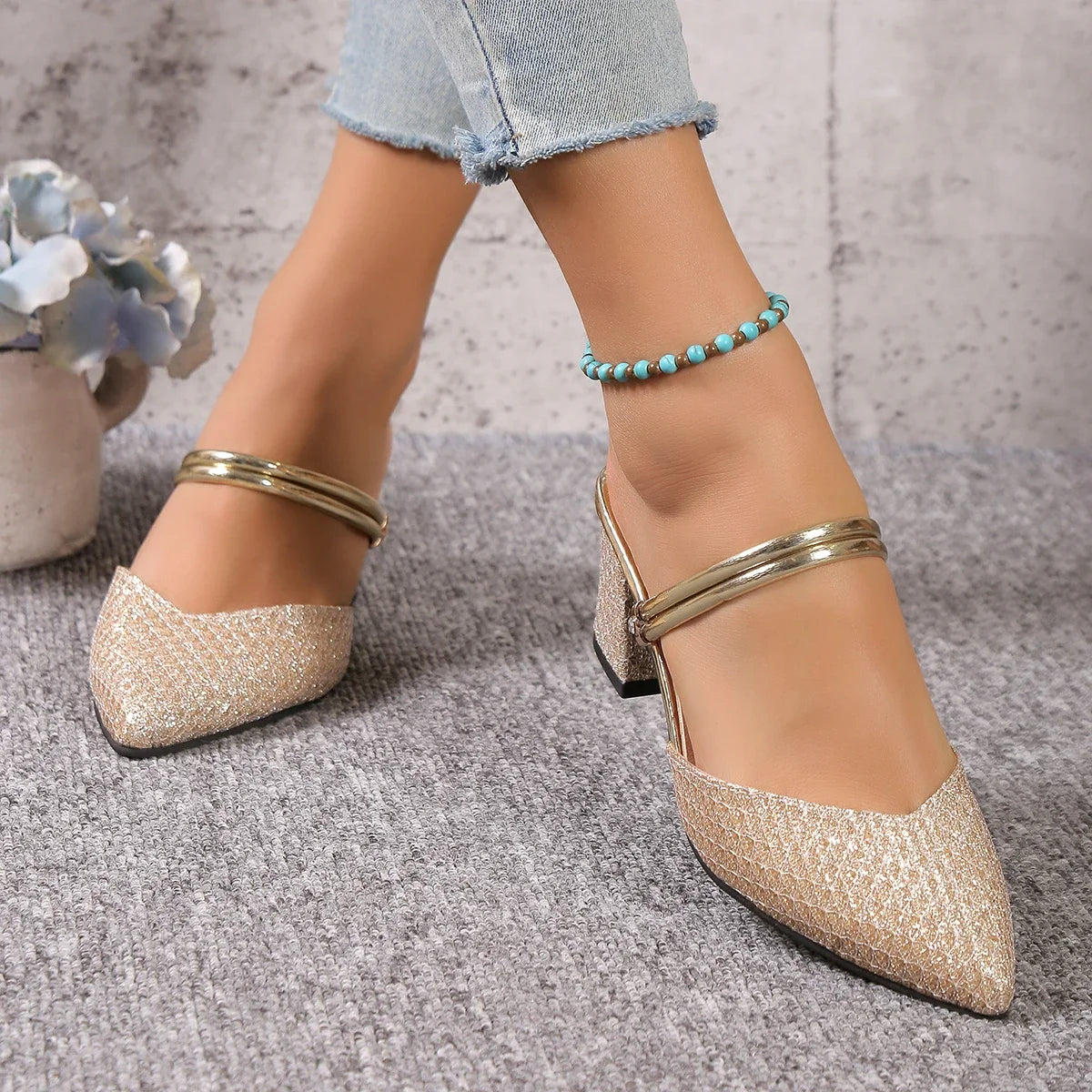 Sandalias de tacón bajo para mujer, moda de verano, tacones altos, planos, sandalias de diseñador para mujer, zapatos de lujo para mujer, zapatos de fiesta de boda