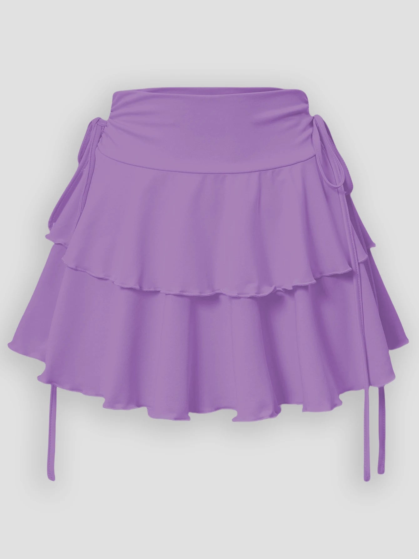 New solid color skirt women's 2025 summer fashion versatile high waist slim fit elastic waist short skirt products in stock