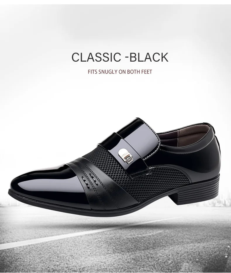 Zapatos Oxford de lujo para hombre, zapatos de boda lacados, zapatos de vestir de punta puntiaguda para hombre, zapatos de negocios clásicos de cuero para hombre, talla grande 38-48