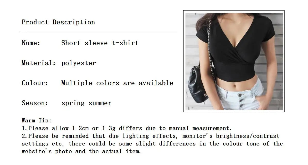 Nova camiseta preta sexy de verão com decote em V, manga curta, top curto Y2K, roupas femininas, moda urbana, coreana, espartilho, tops, camisetas 2023