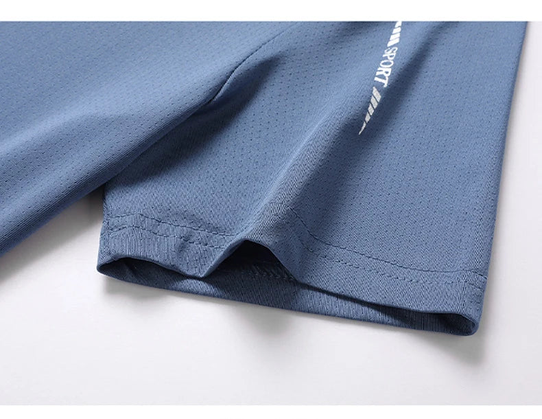 CHRLCK Camisetas de secado rápido para hombre, transpirables, para senderismo, pesca, suaves y elásticas, para deportes al aire libre, cortas, de verano