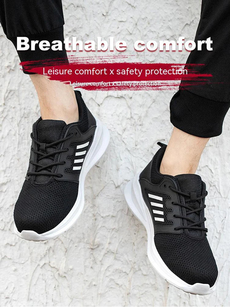 Zapatillas de trabajo, zapatos con punta de acero, zapatos de seguridad para hombres, zapatos de trabajo a prueba de pinchazos, botas, calzado indestructible de moda, seguridad