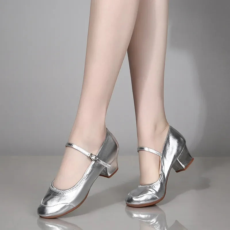 Zapatos de moda para mujer, tallas grandes, punta abierta, alta calidad, primavera, tacón cuadrado, zapatos informales de oficina CA126