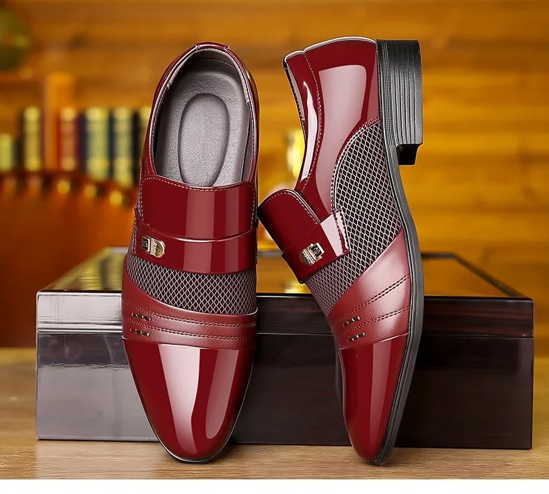 Zapatos Oxford de lujo para hombre, zapatos de boda lacados, zapatos de vestir de punta puntiaguda para hombre, zapatos de negocios clásicos de cuero para hombre, talla grande 38-48