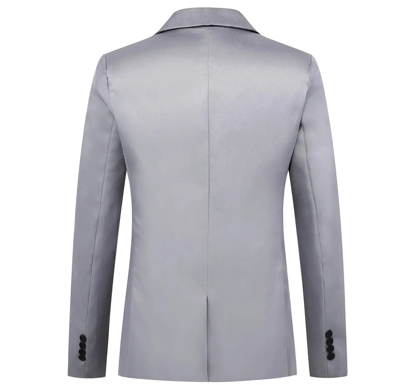 Chaqueta de traje informal de estilo boutique para hombre, de otoño, de corte entallado, sin planchado, con un solo botón, blusa formal lisa