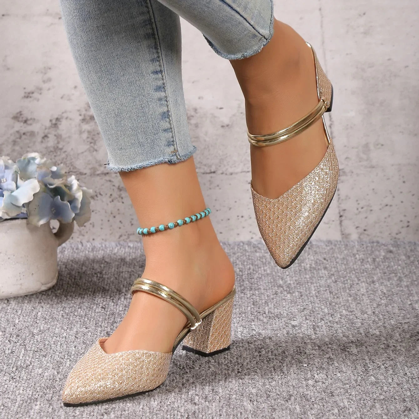 Sandalias de tacón bajo para mujer, moda de verano, tacones altos, planos, sandalias de diseñador para mujer, zapatos de lujo para mujer, zapatos de fiesta de boda