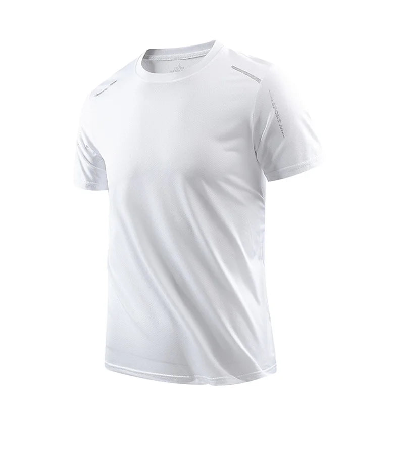 CHRLCK Camisetas de secado rápido para hombre, transpirables, para senderismo, pesca, suaves y elásticas, para deportes al aire libre, cortas, de verano