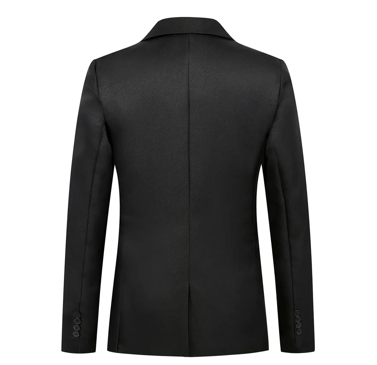 Chaqueta de traje informal de estilo boutique para hombre, de otoño, de corte entallado, sin planchado, con un solo botón, blusa formal lisa