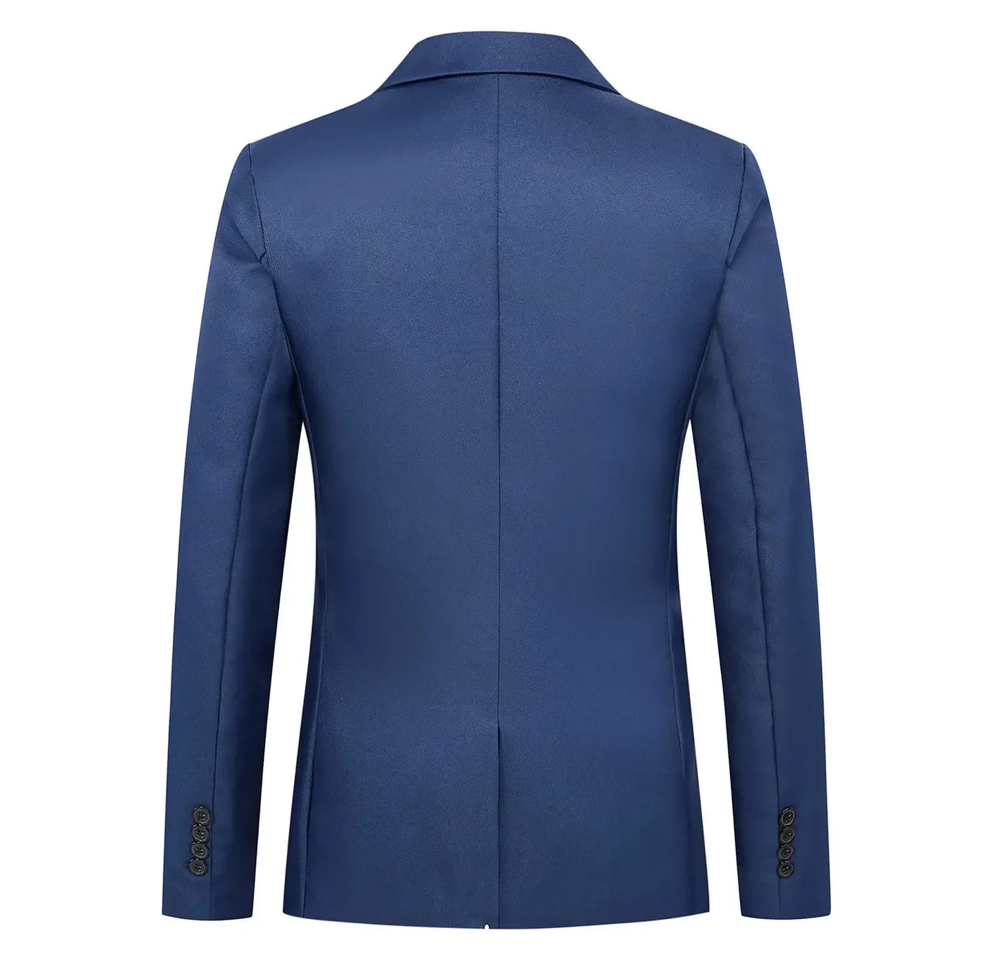 Chaqueta de traje informal de estilo boutique para hombre, de otoño, de corte entallado, sin planchado, con un solo botón, blusa formal lisa