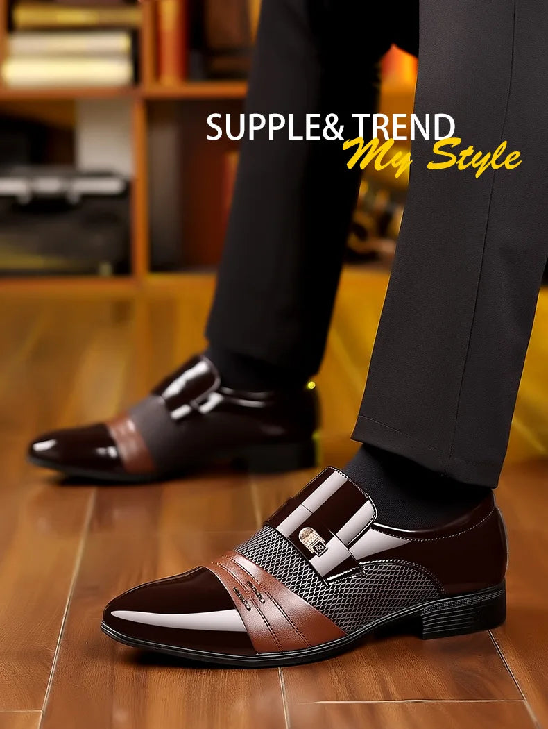 Zapatos Oxford de lujo para hombre, zapatos de boda lacados, zapatos de vestir de punta puntiaguda para hombre, zapatos de negocios clásicos de cuero para hombre, talla grande 38-48