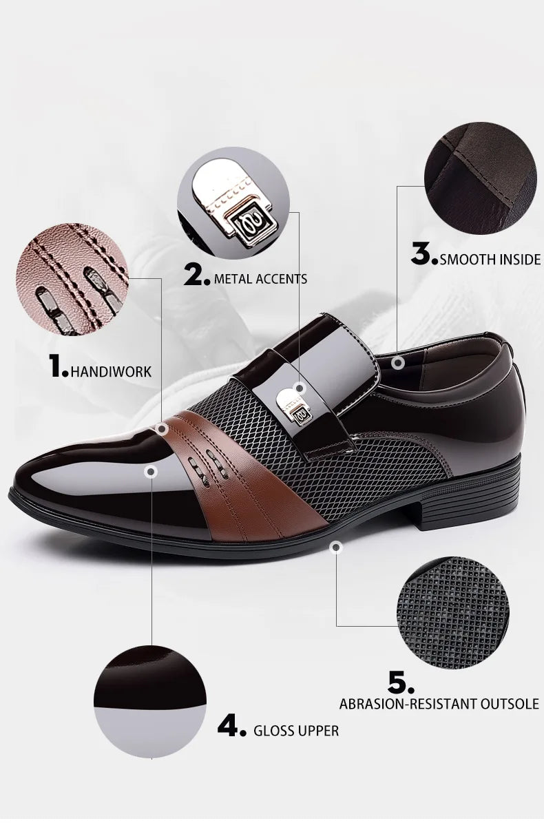 Zapatos Oxford de lujo para hombre, zapatos de boda lacados, zapatos de vestir de punta puntiaguda para hombre, zapatos de negocios clásicos de cuero para hombre, talla grande 38-48