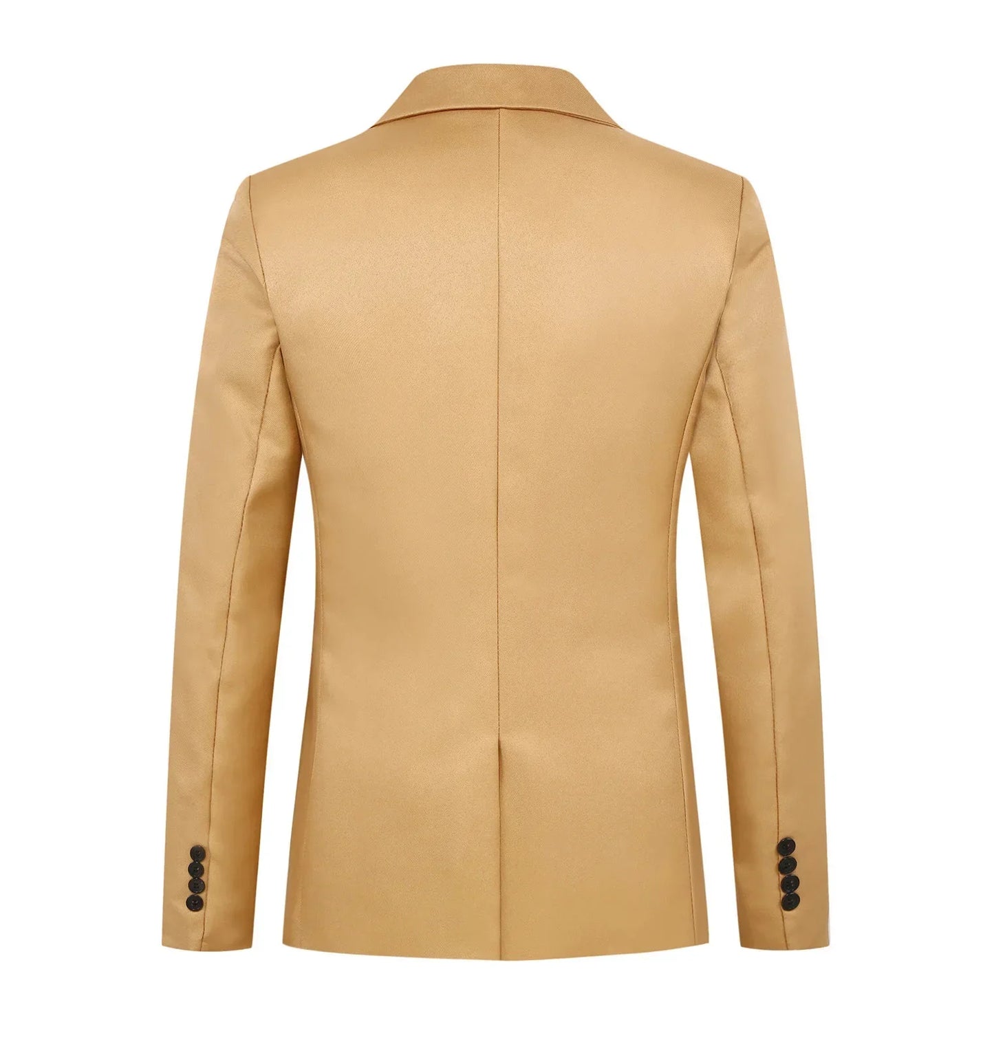 Chaqueta de traje informal de estilo boutique para hombre, de otoño, de corte entallado, sin planchado, con un solo botón, blusa formal lisa