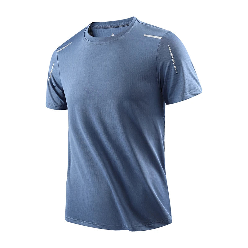 CHRLCK Camisetas de secado rápido para hombre, transpirables, para senderismo, pesca, suaves y elásticas, para deportes al aire libre, cortas, de verano