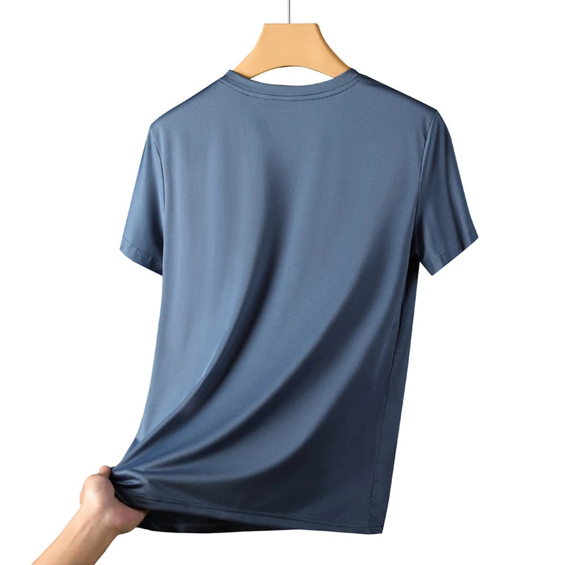 CHRLCK Camisetas de secado rápido para hombre, transpirables, para senderismo, pesca, suaves y elásticas, para deportes al aire libre, cortas, de verano