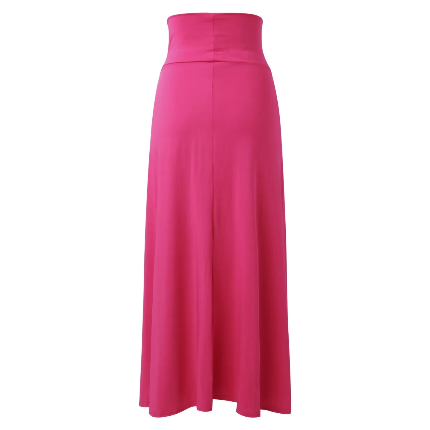 Sexy High Slit Long Skirts for Women Summer Casual Double Side Slit Beach Skirt Solid Color High Waist A-line Faldas