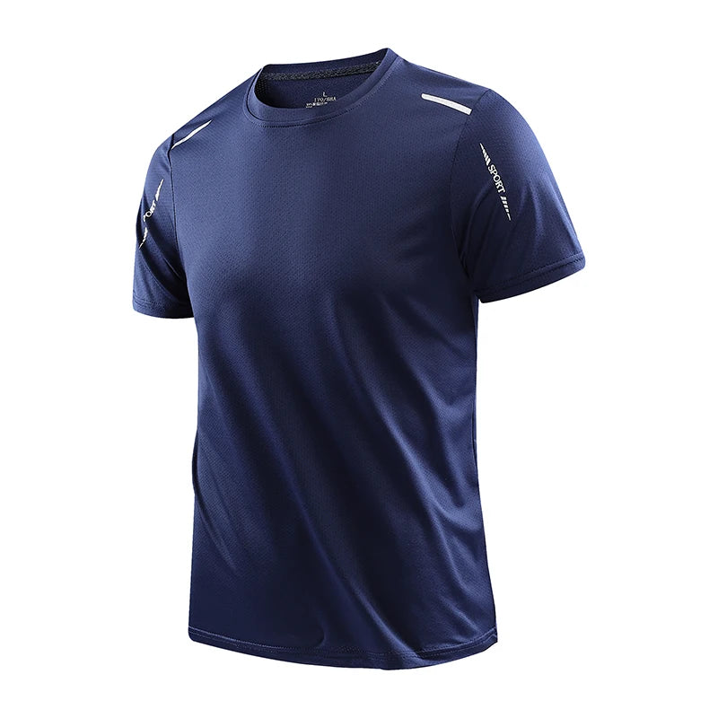 CHRLCK Camisetas de secado rápido para hombre, transpirables, para senderismo, pesca, suaves y elásticas, para deportes al aire libre, cortas, de verano