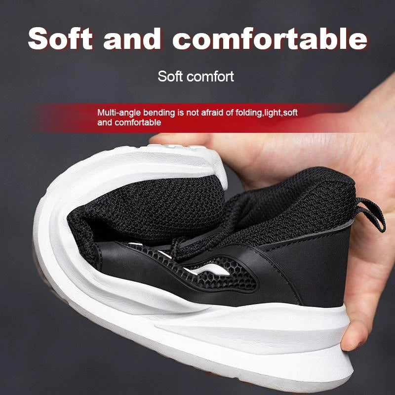 Zapatillas de trabajo, zapatos con punta de acero, zapatos de seguridad para hombres, zapatos de trabajo a prueba de pinchazos, botas, calzado indestructible de moda, seguridad