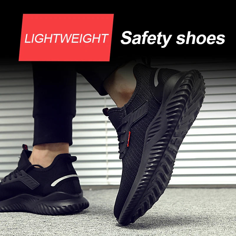 Zapatillas de trabajo, zapatos con punta de acero, zapatos de seguridad para hombres, zapatos de trabajo a prueba de pinchazos, botas, calzado indestructible de moda, seguridad