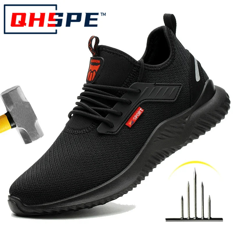 Zapatillas de trabajo, zapatos con punta de acero, zapatos de seguridad para hombres, zapatos de trabajo a prueba de pinchazos, botas, calzado indestructible de moda, seguridad