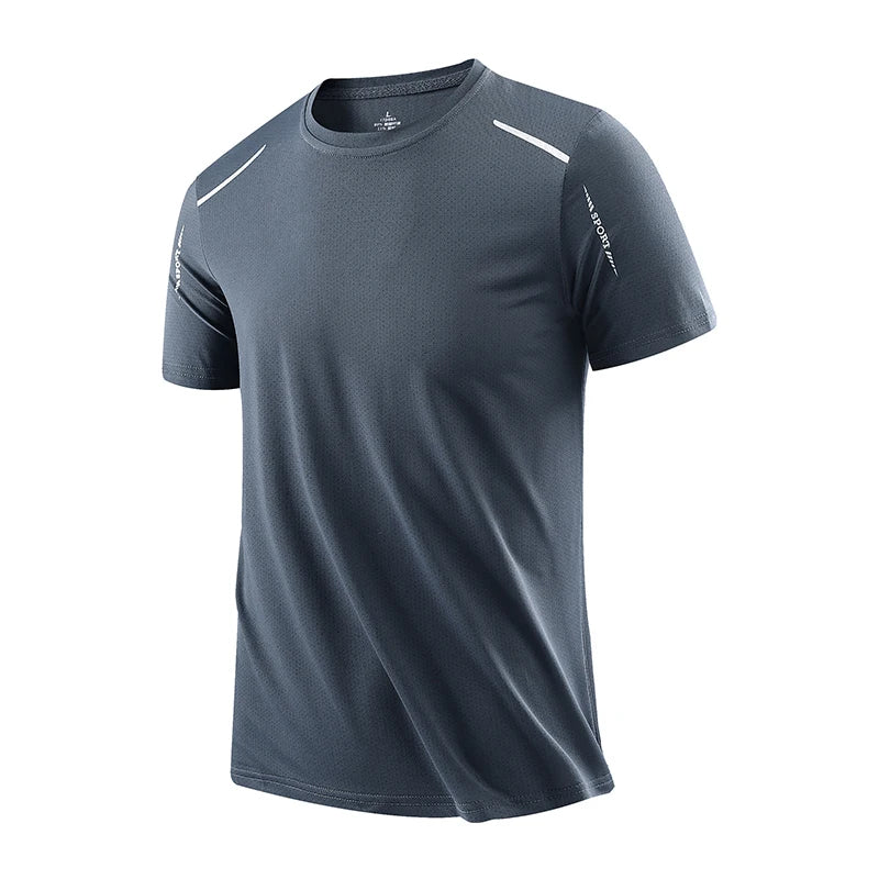 CHRLCK Camisetas de secado rápido para hombre, transpirables, para senderismo, pesca, suaves y elásticas, para deportes al aire libre, cortas, de verano