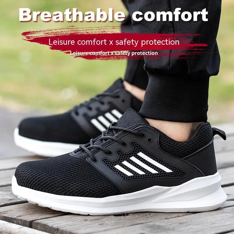 Zapatillas de trabajo, zapatos con punta de acero, zapatos de seguridad para hombres, zapatos de trabajo a prueba de pinchazos, botas, calzado indestructible de moda, seguridad
