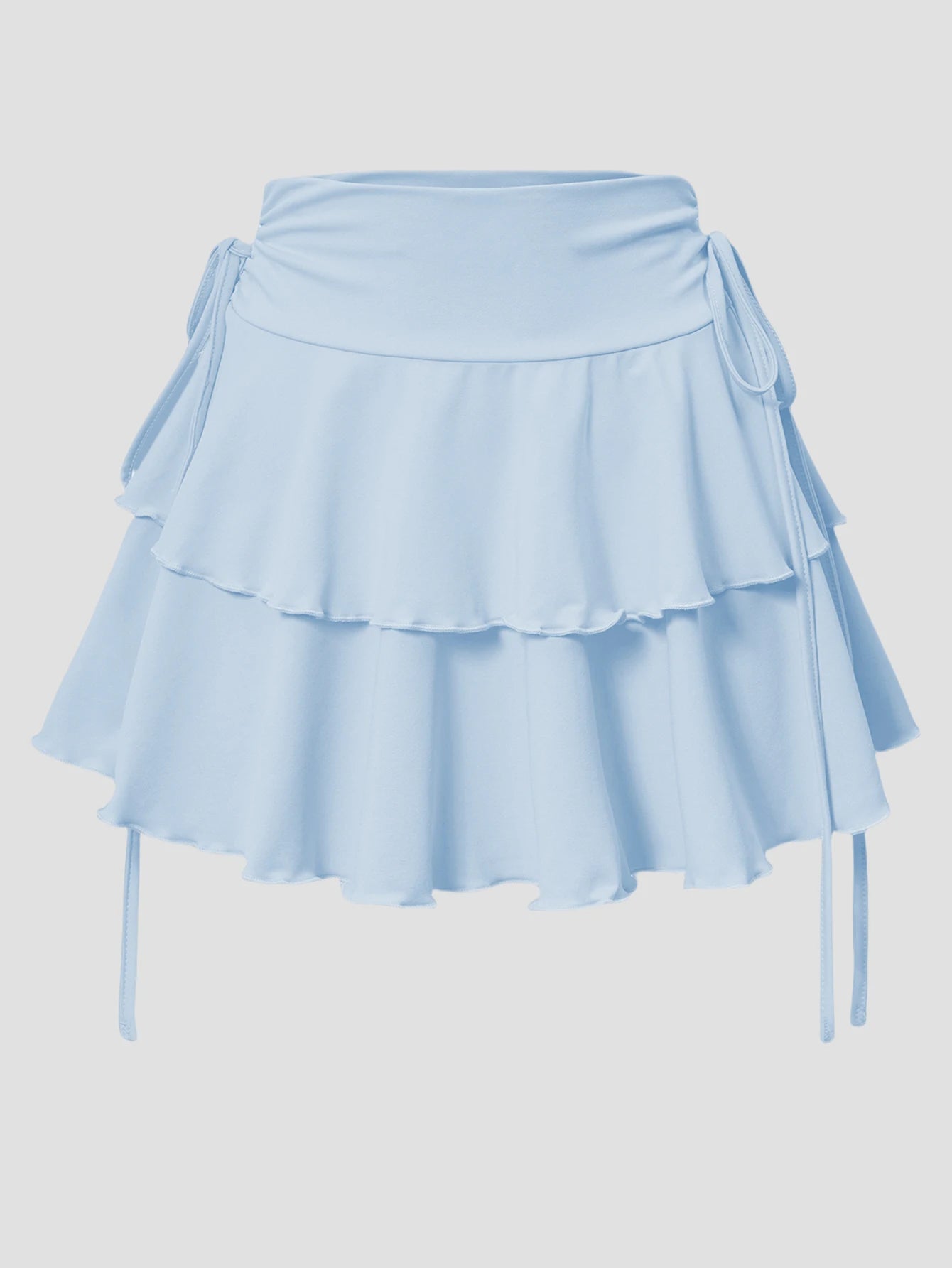New solid color skirt women's 2025 summer fashion versatile high waist slim fit elastic waist short skirt products in stock