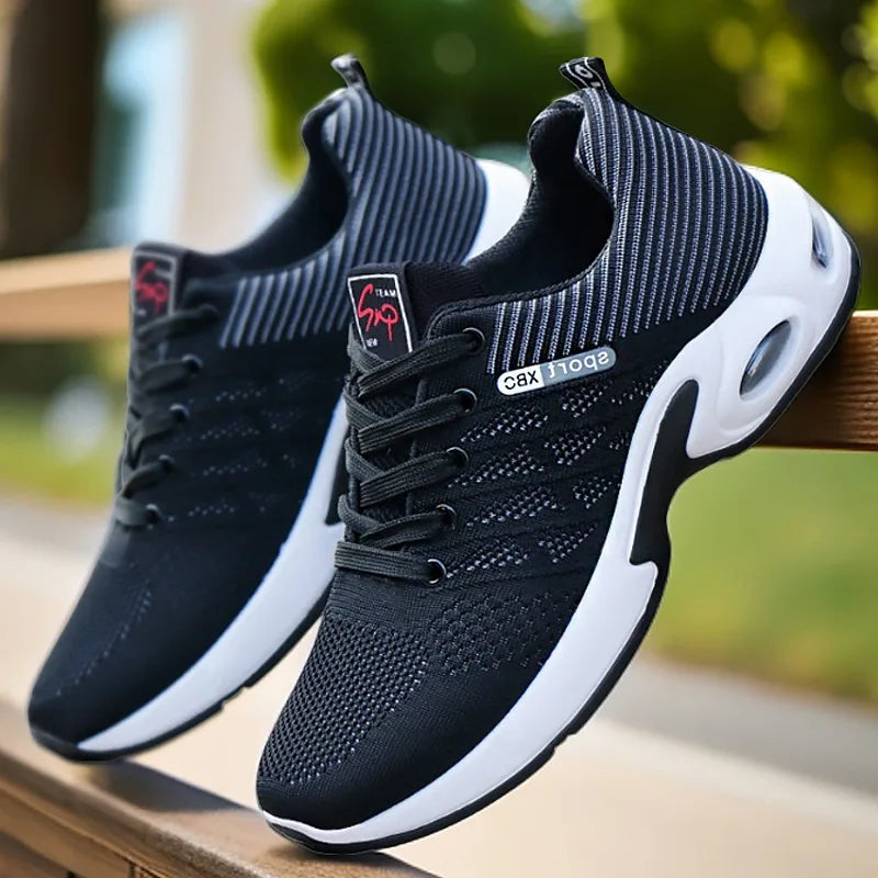 Zapatillas deportivas para hombre 2025, nuevas zapatillas para hombre con cordones, zapatillas ligeras y casuales.