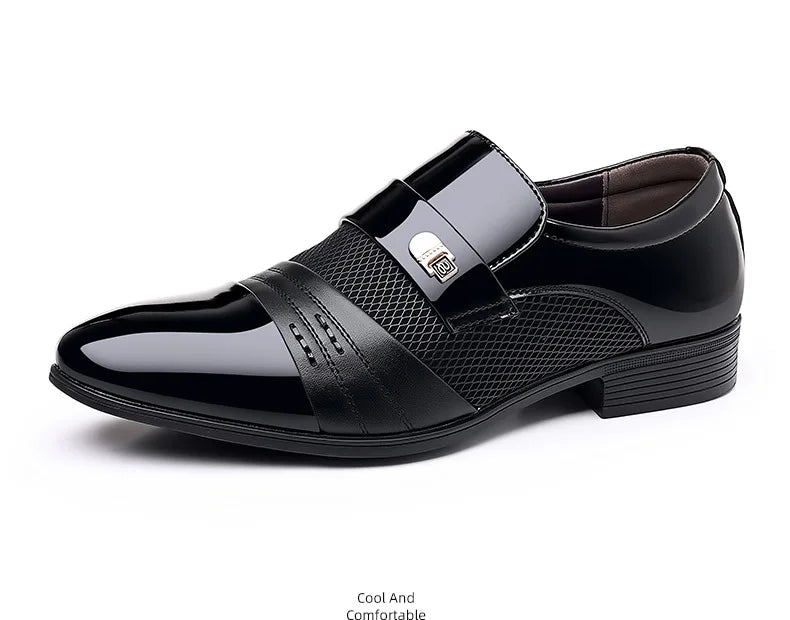 Zapatos Oxford de lujo para hombre, zapatos de boda lacados, zapatos de vestir de punta puntiaguda para hombre, zapatos de negocios clásicos de cuero para hombre, talla grande 38-48